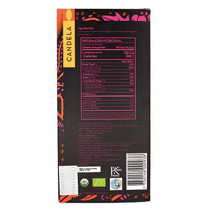 Chocolate Bitter con Quinua Orgánico 70 gr / 70% Cacao