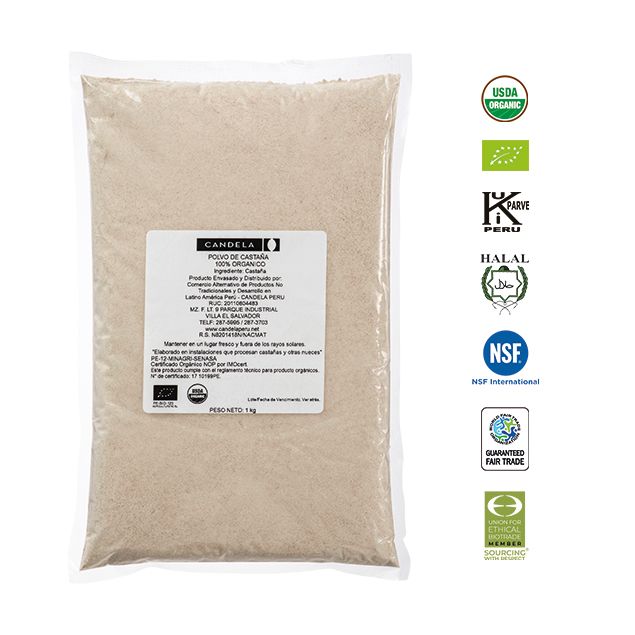 Polvo de Castaña Amazónica Orgánica 1Kg